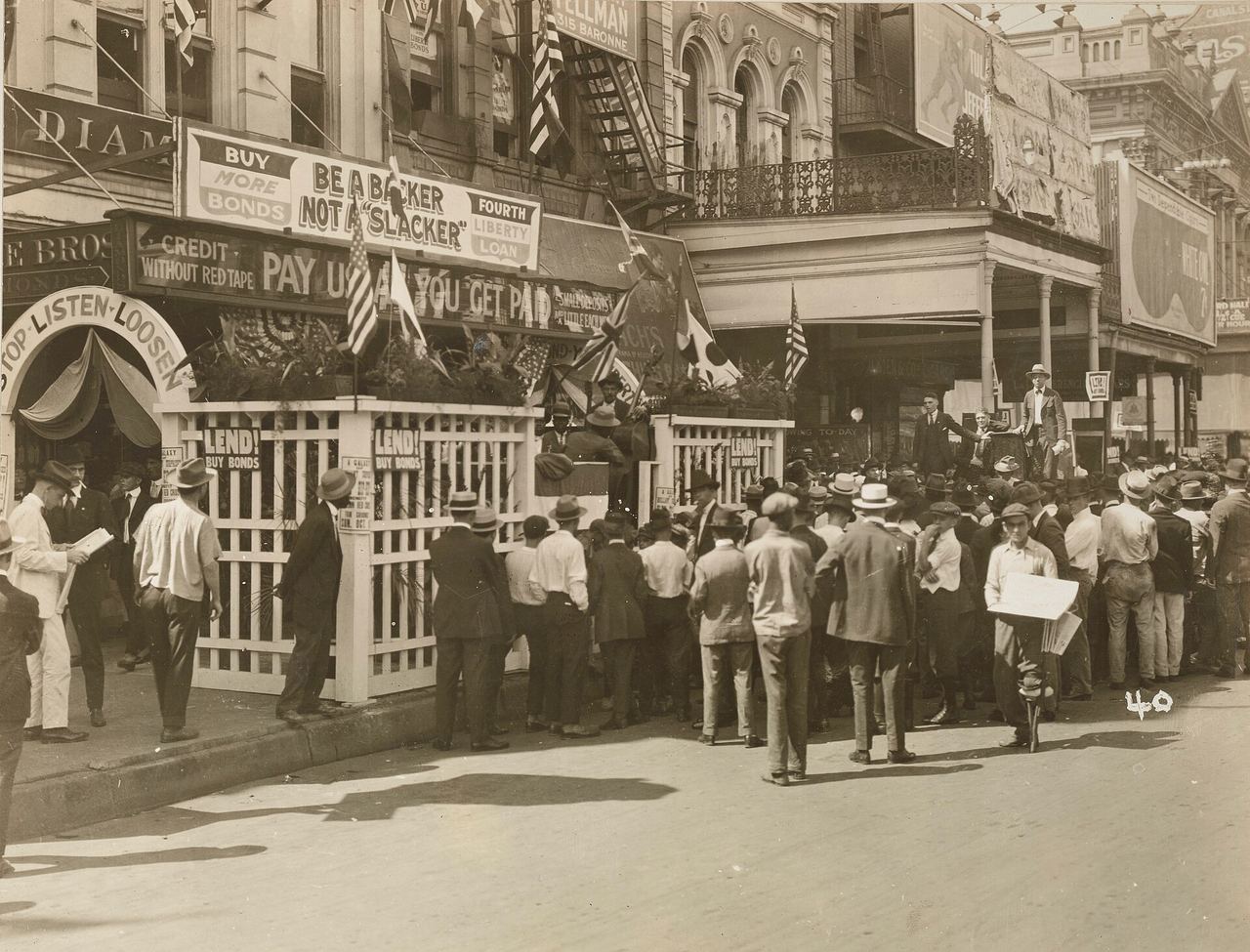 A Liberty Loan bond rally in New Orleans during the First World War